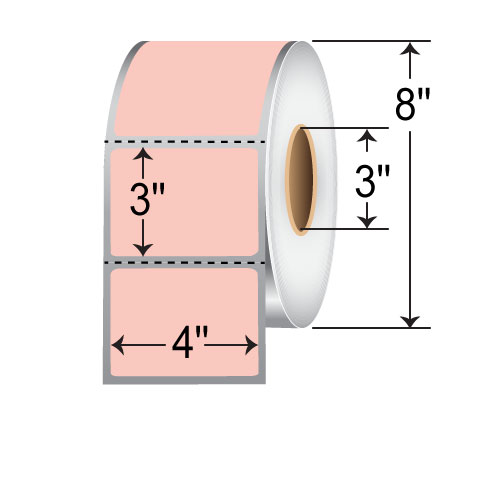 Barcodefactory 4x3  TT Label [Perforated, Pink] RFC-4-3-1900-PK