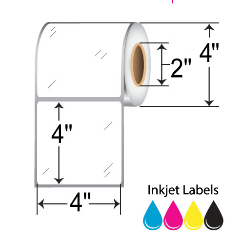 Barcodefactory 4x4 Inkjet High-Gloss Label [Non-Perforated] L-IJ-GP44325R-24
