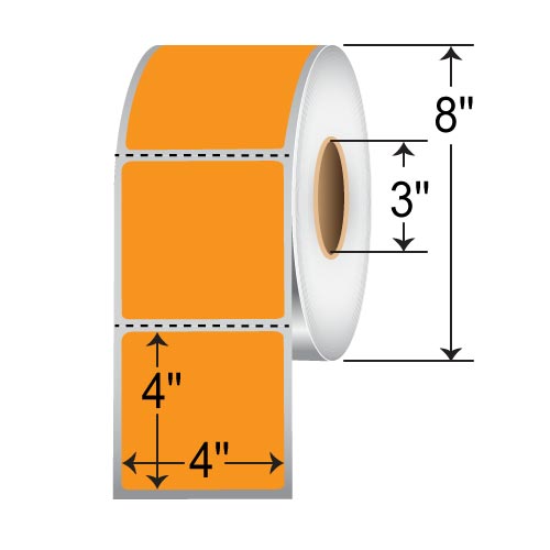 Barcodefactory 4x4  TT Label [Perforated, Orange] TH44-1PO