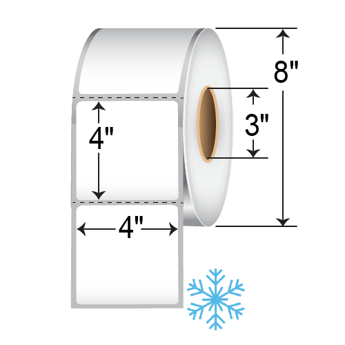 Barcodefactory 4" x 4" Direct Thermal Labels DTP4X4-1500-3EA