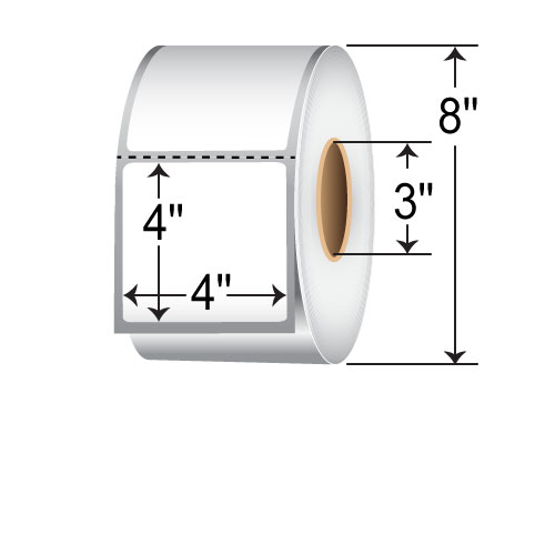 Barcodefactory 4x4  TT Label [Freezer, Perforated] RTT4040AP-BAR