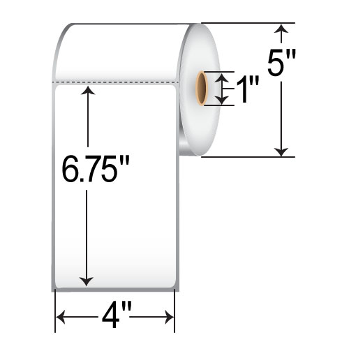 Honeywell 4x6.75  DT Label [Premium Top Coated, Perforated] 354100