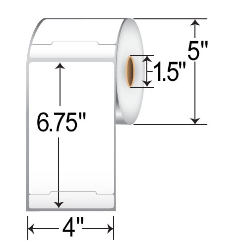 BarcodeFactory 4x6.75 DT Near IR Label [Non-Perforated] L-DT-40675-RPS