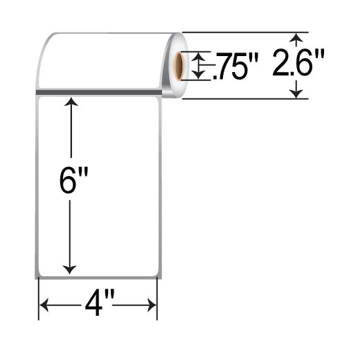 Zebra 4x6 TT Label  [Non-Perforated, for Mobile] 10008549