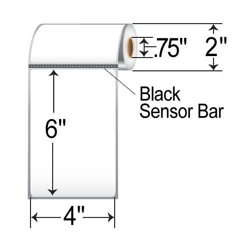 Barcodefactory 4x6  DT Label [Perforated] DT46-75PDT-1B