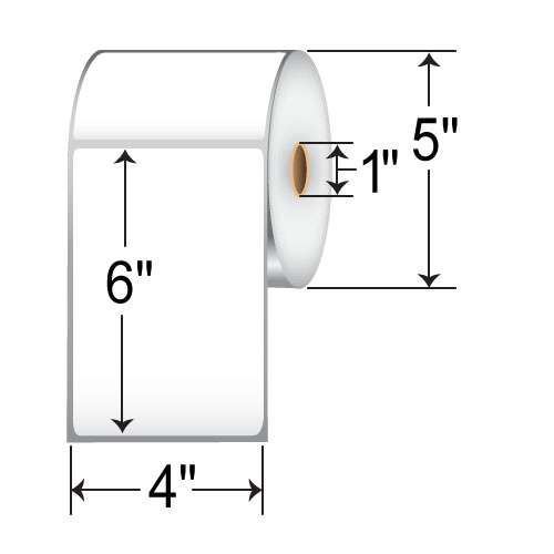 Honeywell 4x6  DT Label [Premium Top Coated, Perforated] 350970-5