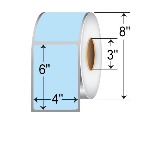 Honeywell 4 x 6 Thermal Transfer Label - Blue E07267-PMS2707