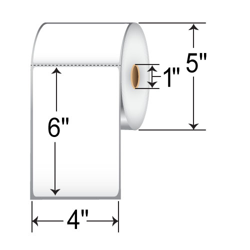 Barcodefactory 4x6  DT Label [Freezer, Perforated] BAR4x6-1-475-DT