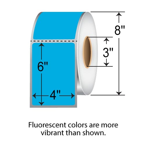 Honeywell 4x6  TT Label [Perforated, Blue] 420970-BLU-EA