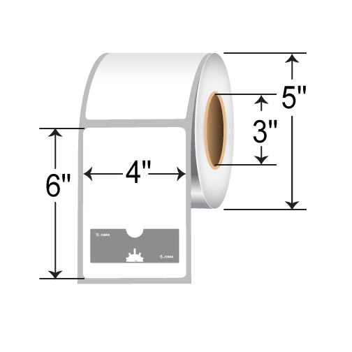 Zebra 4 x 6 Thermal Transfer RFID Label 10039016