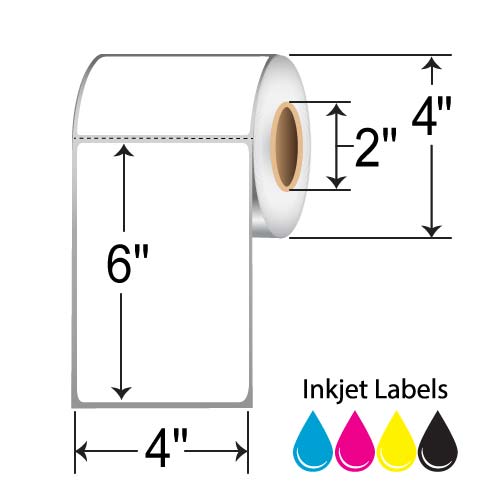 BCF 4 x 6 Inkjet Paper Label - Perforated RIJM-4-6-180-2