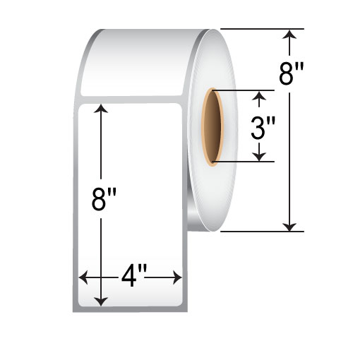 BarcodeFactory 4x8 TT Paper Label [Non-Perforated] T0P400800N1N38F