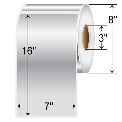 Barcodefactory 7 x 16 Retro-Reflective Label BAR-7-16-RETRO