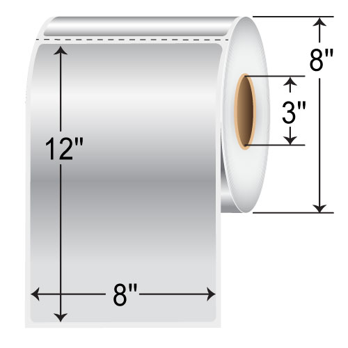 Barcodefactory 8 x 12 Retro-Reflective Label BAR-8-12-RETRO