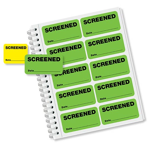 Threshold Screening Identification Stickers V052ST-SK-L-B