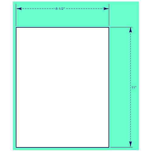 BCF 8 1/2" x 11" Laser Label [8 1/2" x 11" Sheet Size] SL85-11-1