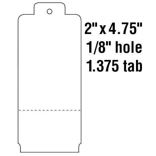 Sato 4 3/4 x 2 Hang Tag w/ Tearoff TT2052T