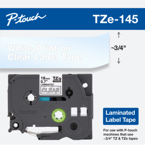 Brother Mobile 0.7" x 26.2' Laminated Tape Cartridge TZE145