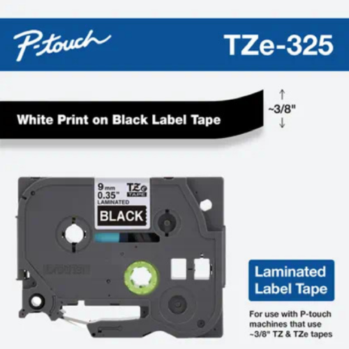 Brother Mobile 0.35" x 26.2' Laminated Tape Cartridge TZE325
