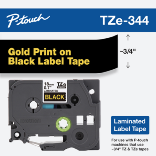 Brother Mobile 0.7" x 26.2' Laminated Tape Cartridge TZE344