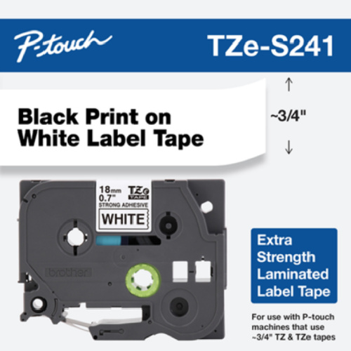 Brother Mobile 0.7" x 26.2' Laminated Tape Cartridge TZES241G