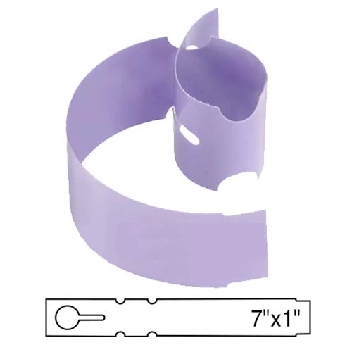 BarcodeFactory 7x1 Thermal Lavender Tree Wrap Tags [Non-Perforated] BAR-WP7X1-LA