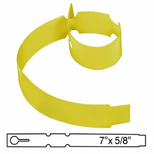 BarcodeFactory 7x.625 Thermal Yellow Tree Wrap Tags [Non-Perforated] BAR-WP7X06-YE-EA
