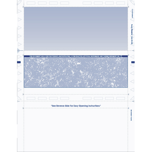 Blue Void Panto Check with Warning Band Pressure Seal Form Z811B2-E