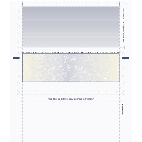 Yellow Blue Prismatic Void Check with Warning Band Pressure Seal Form Z811YBP2