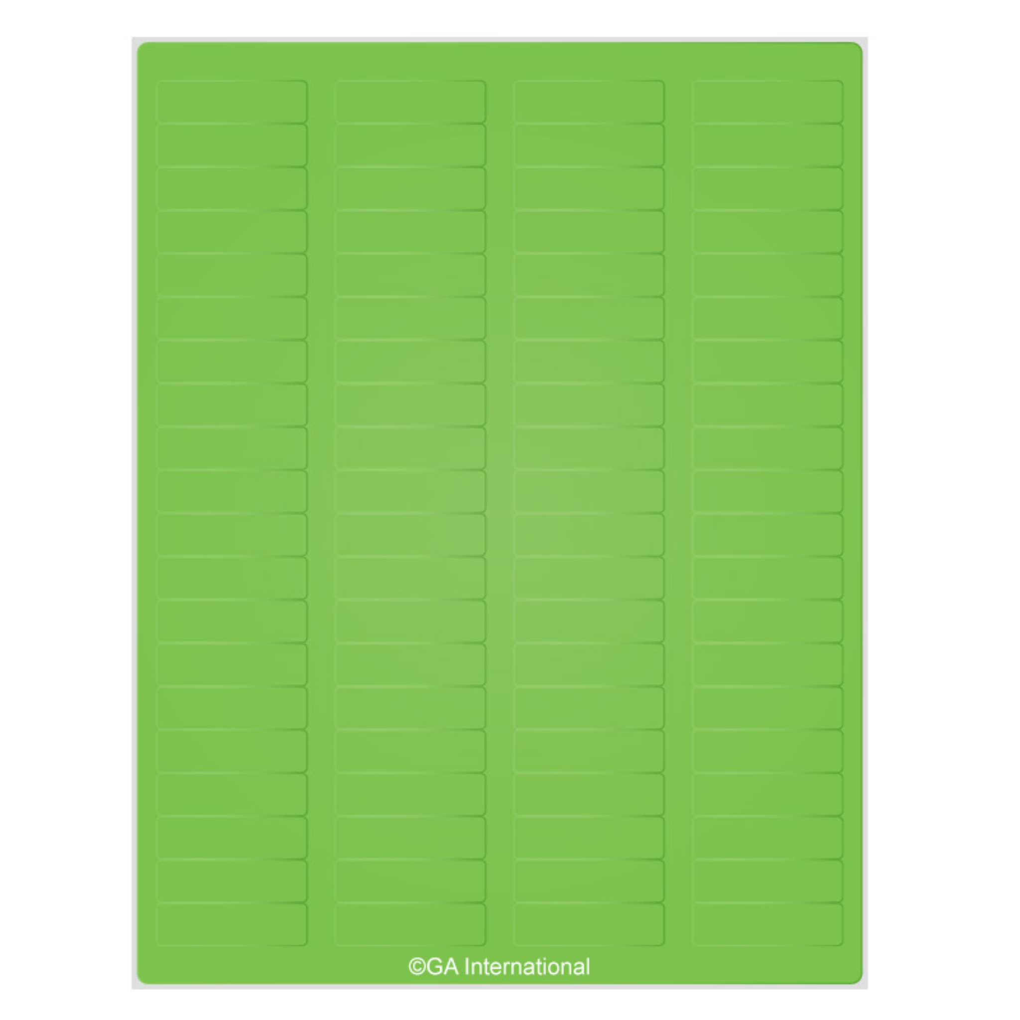 LabTAG 1.75" x .5" Autoclave Labels (8.5″ x 11″ Sheet Size, Green Apple) ALTR-13GA