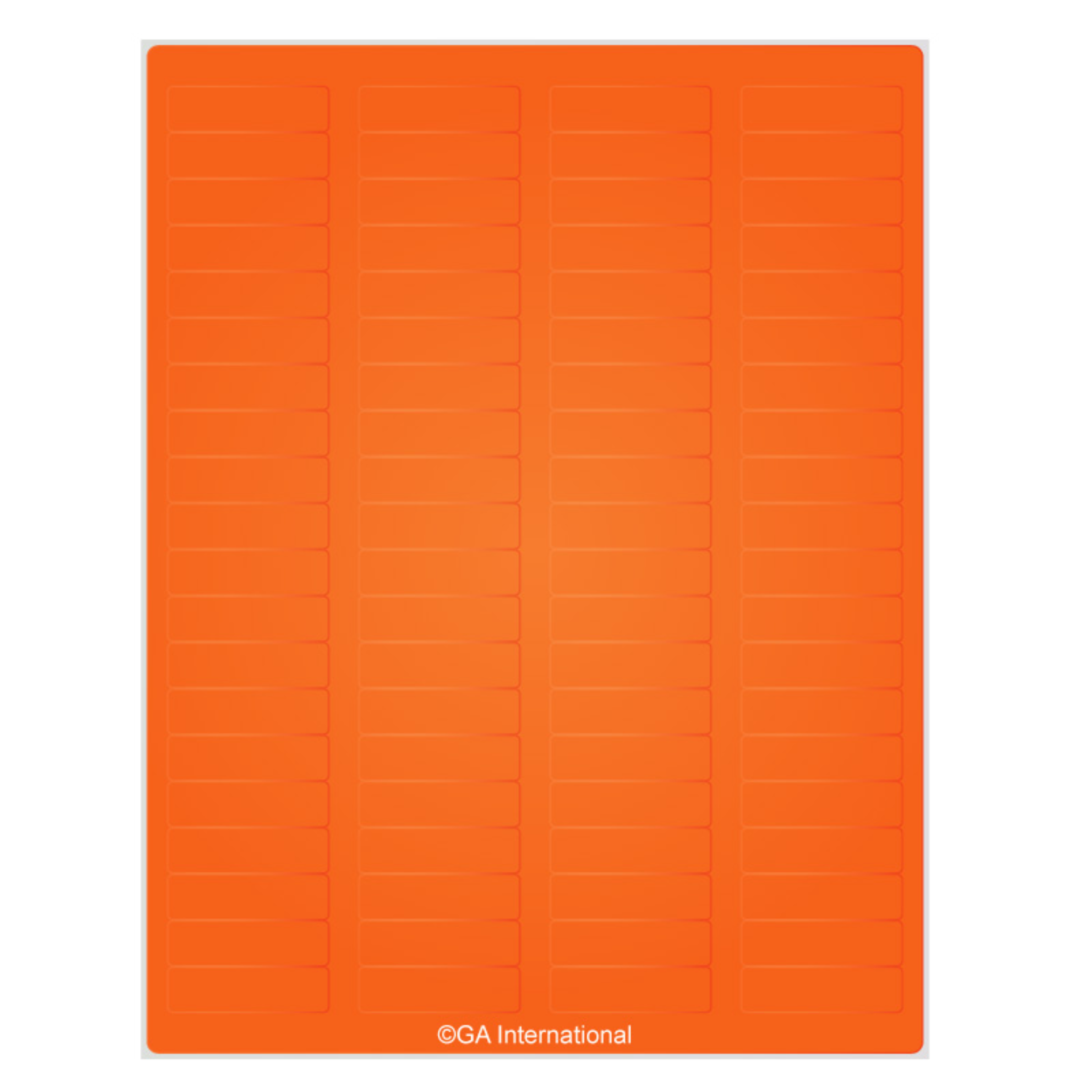 LabTAG 1.75" x .5" Autoclave Labels (8.5″ x 11″ Sheet Size, Orange) ALTR-13OR