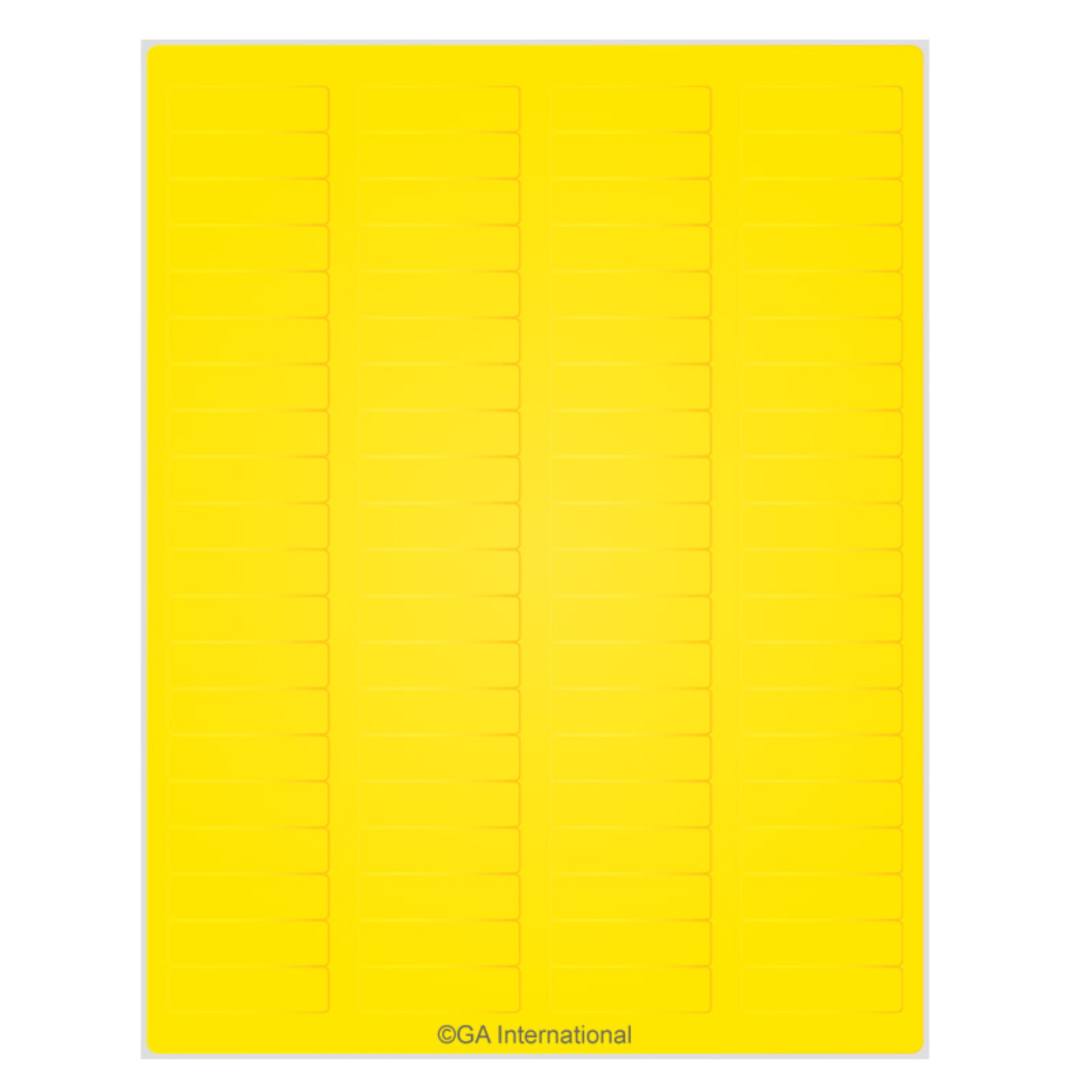 LabTAG 1.75" x .5" Autoclave Labels (8.5″ x 11″ Sheet Size, Yellow) ALTR-13YE