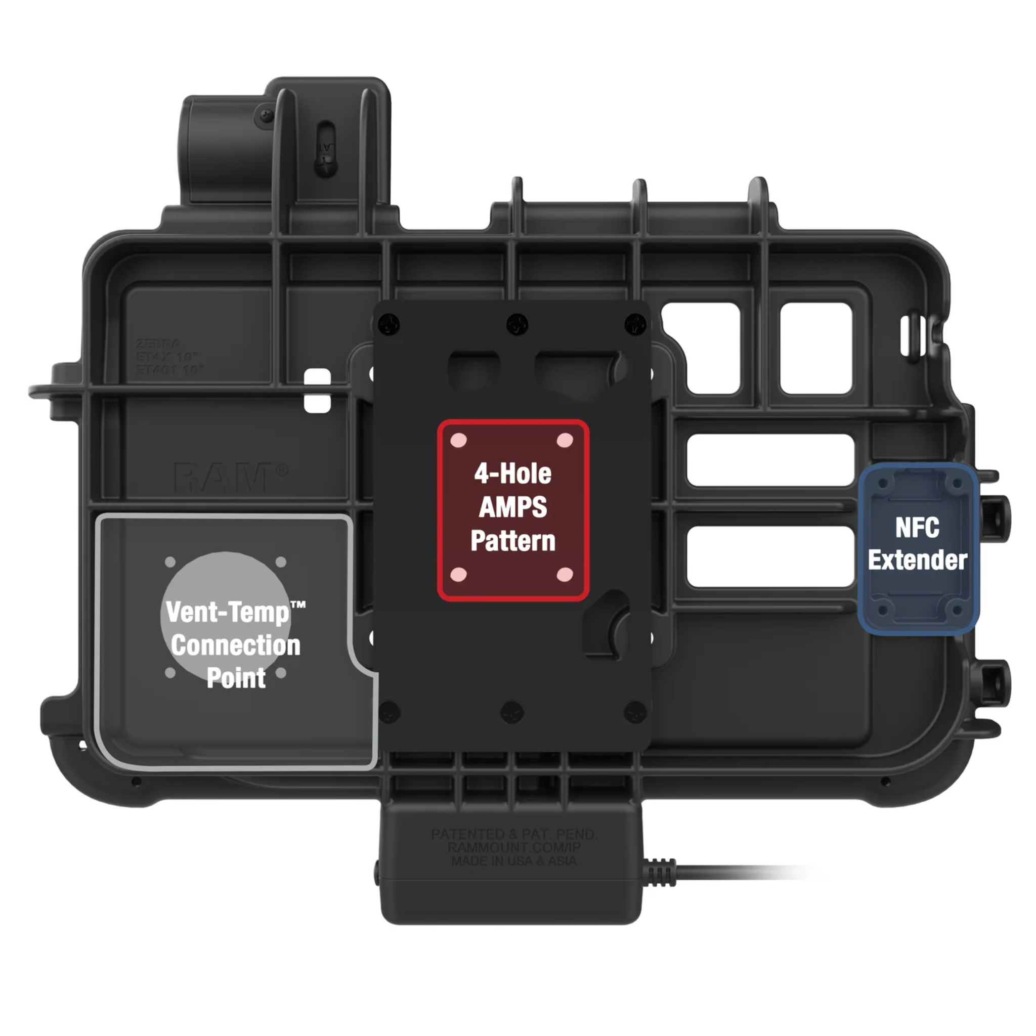 RAM Thin-Dock [Zebra ET401/ET4x 10"] RAM-HOL-ZE47PU
