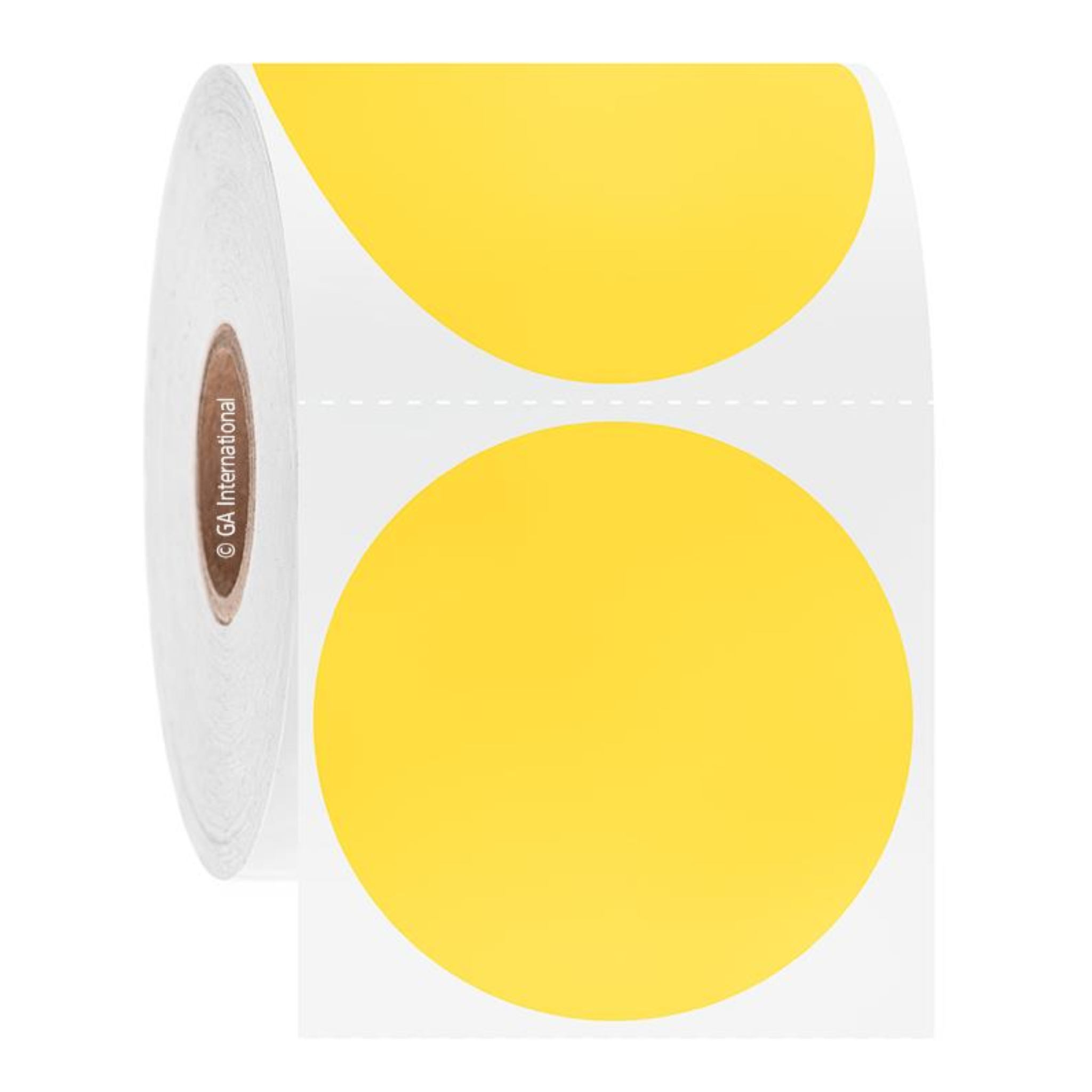 LabTAG 2" Circle Solvent-Resistant Labels (Yellow) AUC-132C1-0.5YE