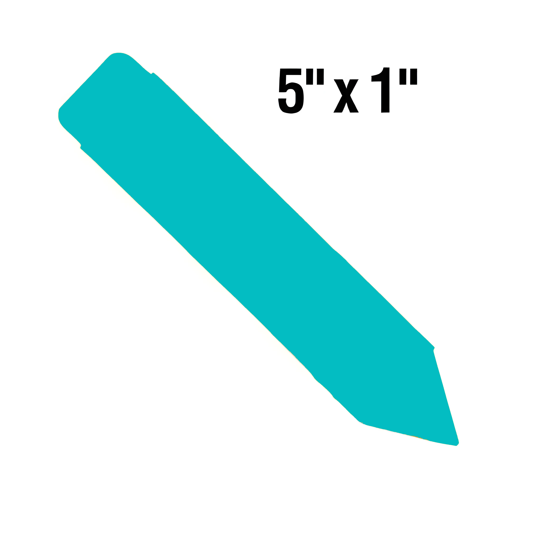 BarcodeFactory 5x1 Thermal Blue Pot Stakes BAR-SP5X1-BL