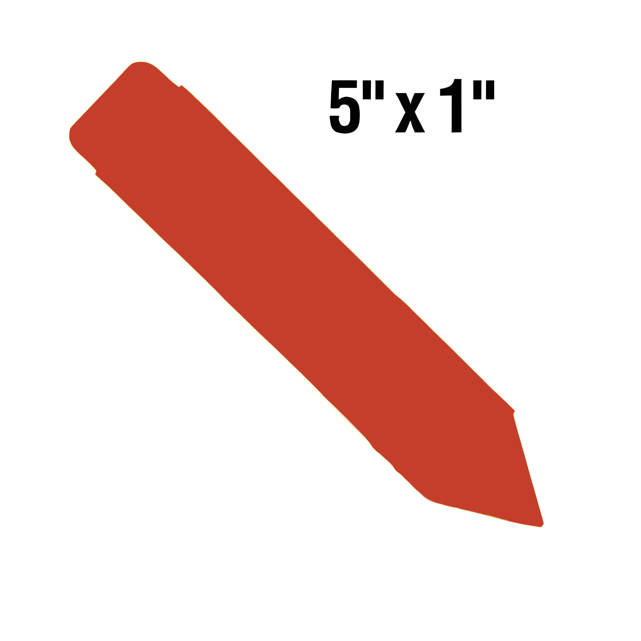 BarcodeFactory 5x1 Thermal Red Pot Stakes BAR-SP5X1-RD