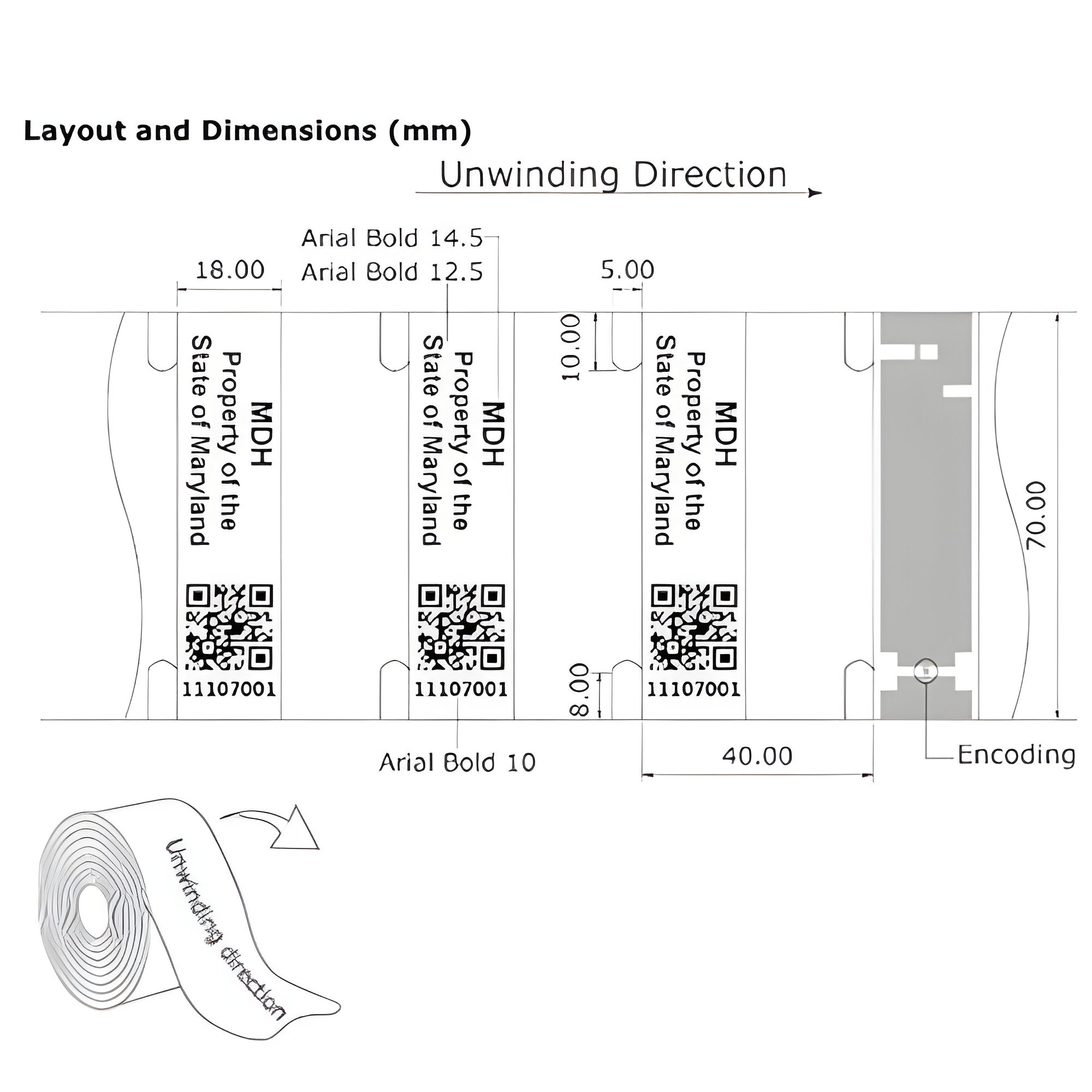 Tageos 3.85x1.65 On-Metal Printable Labels BT567-R6P
