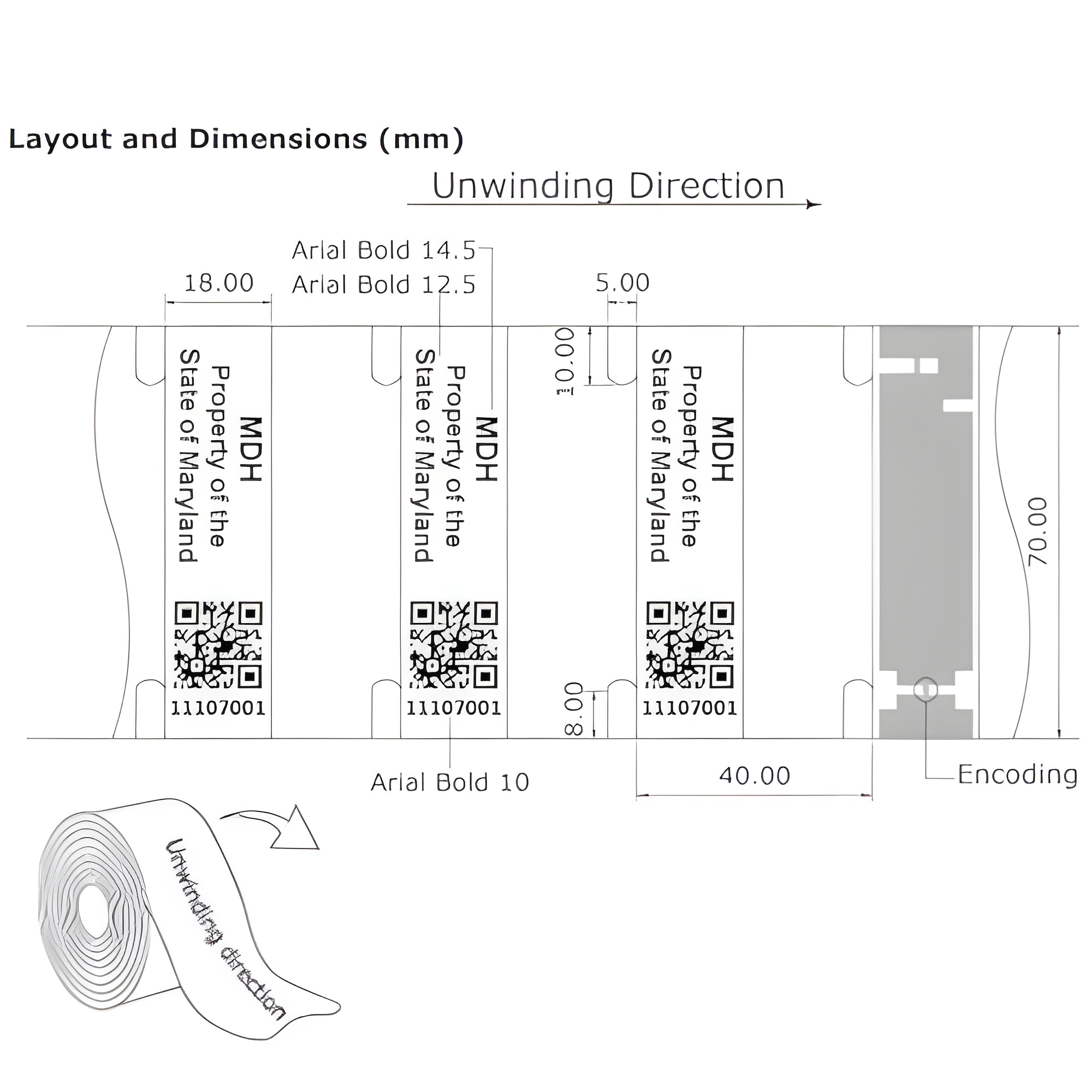 Tageos 2.75x0.70 On-Metal Printable Labels BT589-R6P