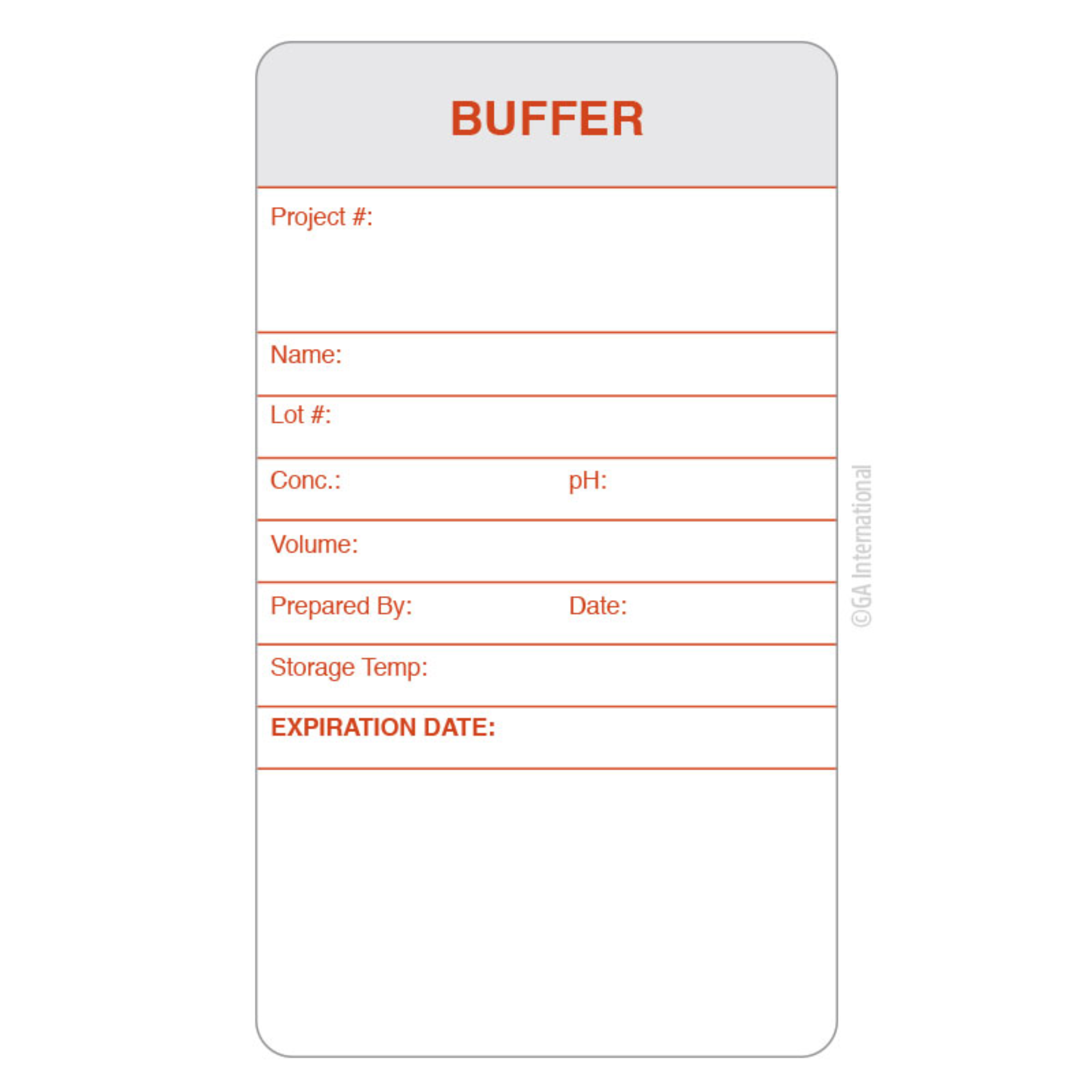 LabTAG 3.5" x 2" Self-Laminating Calibration Labels CALA-003-0.25R