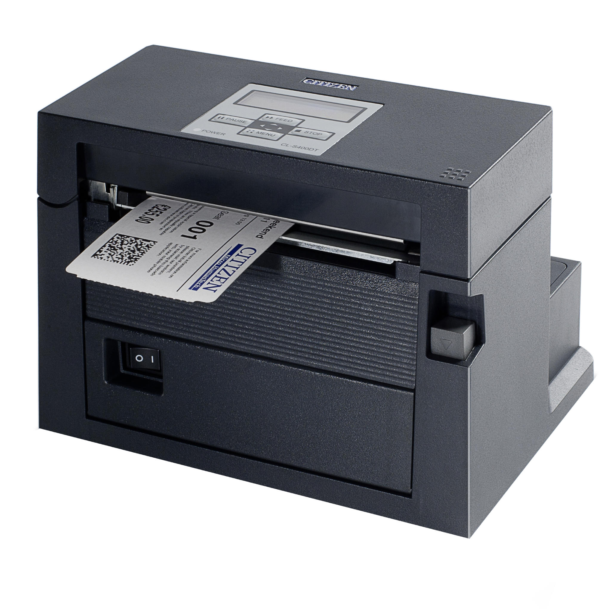 Citizen Systems Citizen CL-S400DT DT Printer [203dpi, External Media Slot, Cutter] CL-S400DTPAU-R
