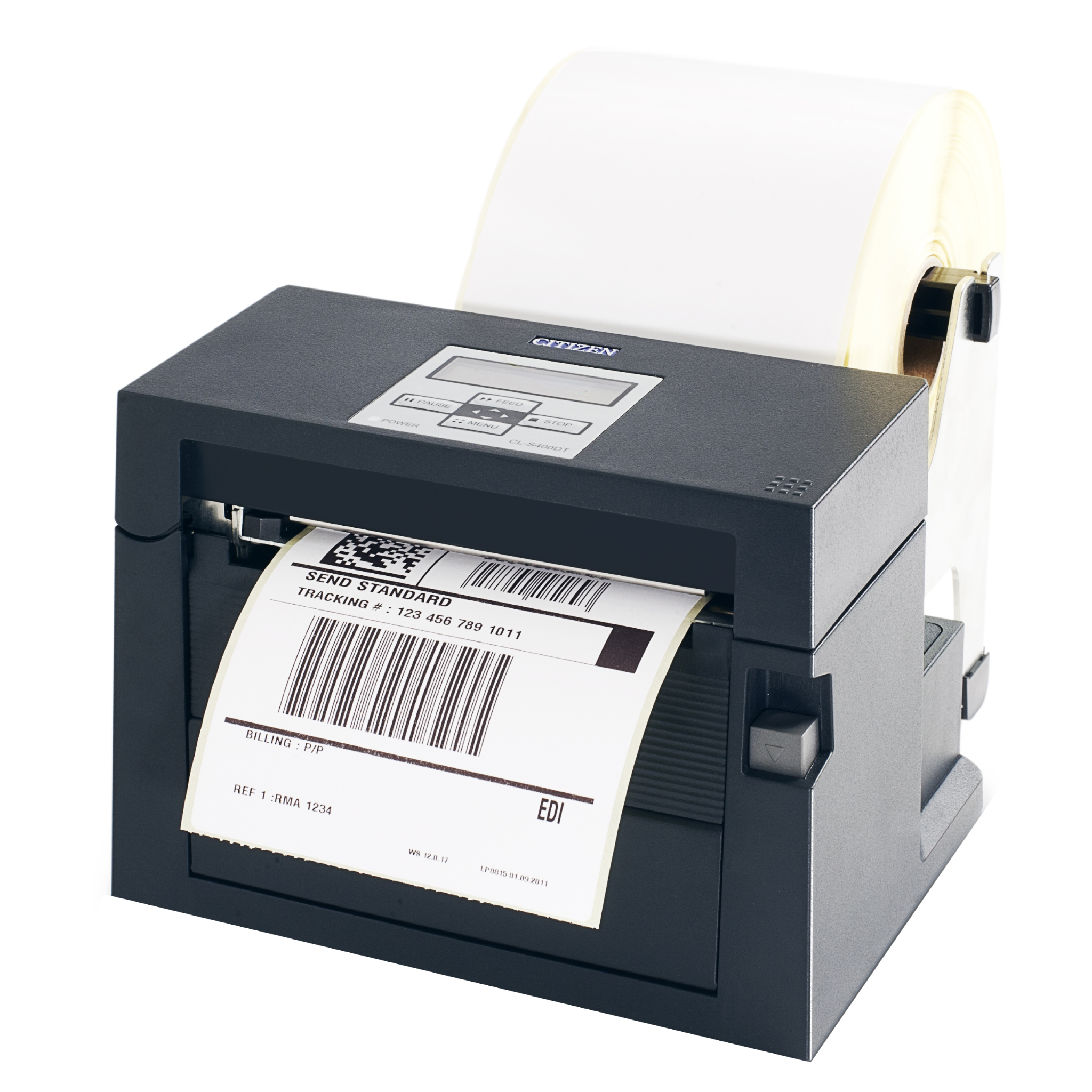 Citizen Systems Citizen CL-S400DT DT Printer [203dpi, External Media Slot, Cutter] CL-S400DTPAU-R