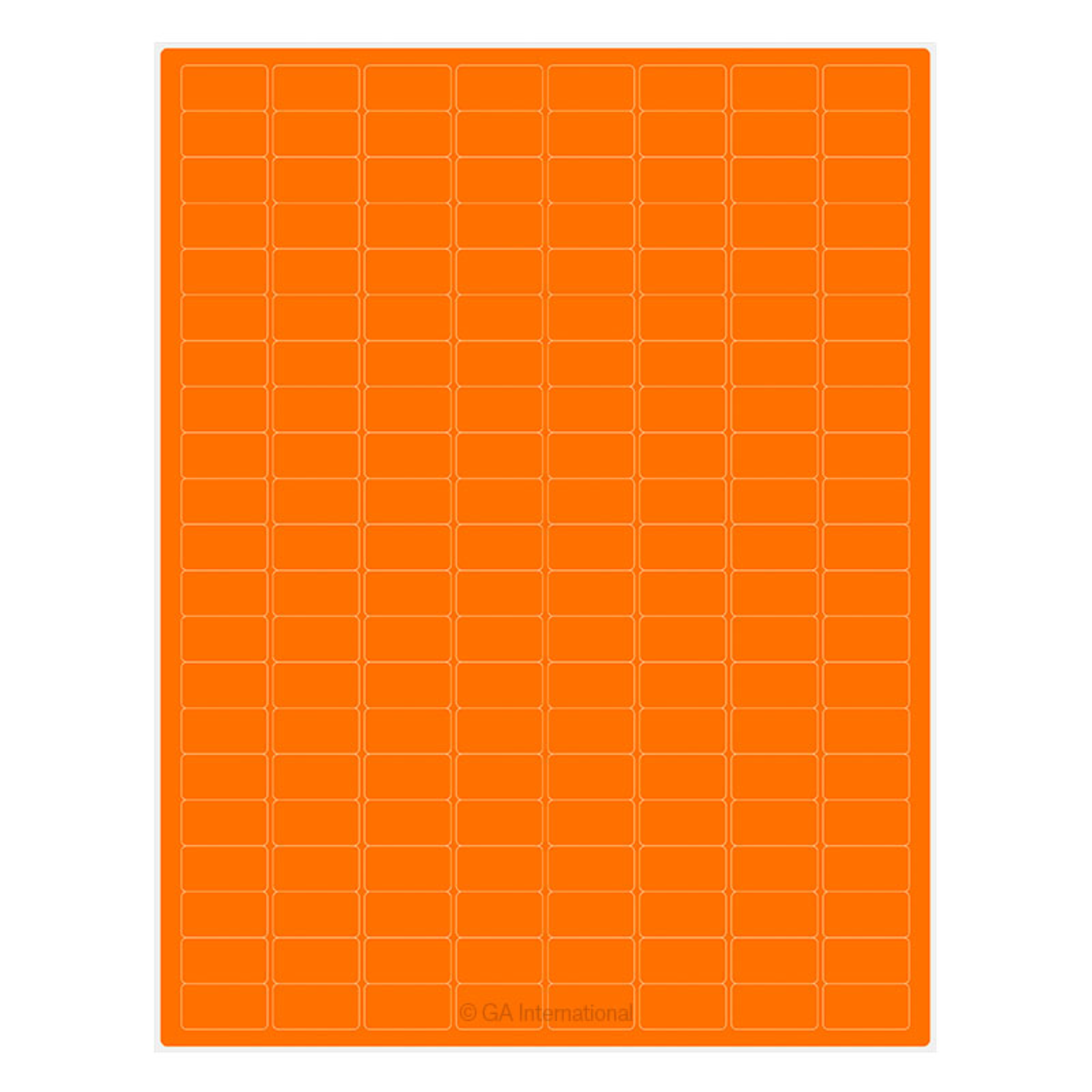 LabTAG 0.94″ x 0.5″ Cryogenic Laser Labels (8.5″ x 11″ Sheet Size, Orange) CLA-12OR