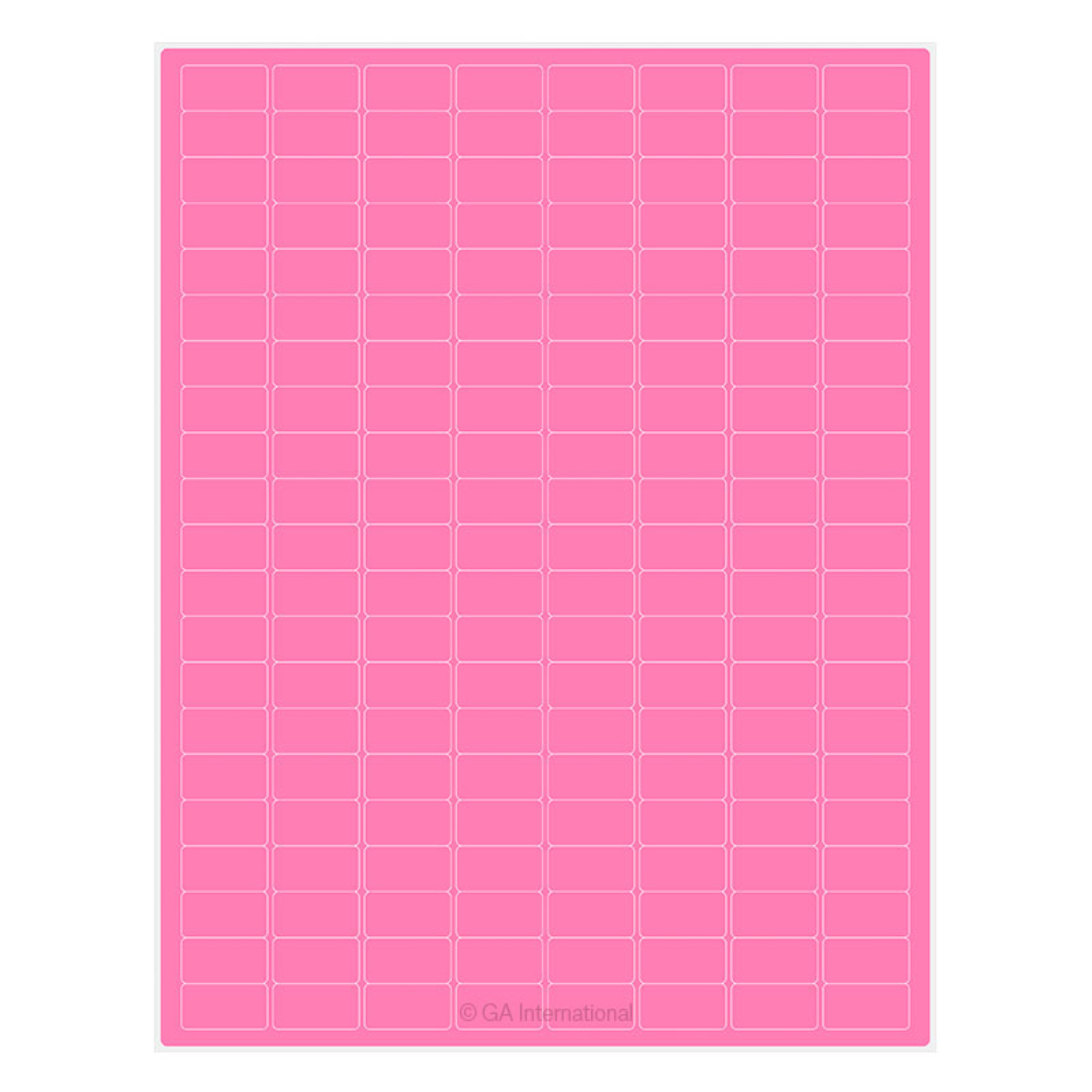 LabTAG 0.94″ x 0.5″ Cryogenic Laser Labels (8.5″ x 11″ Sheet Size, Pink) CLA-12PI