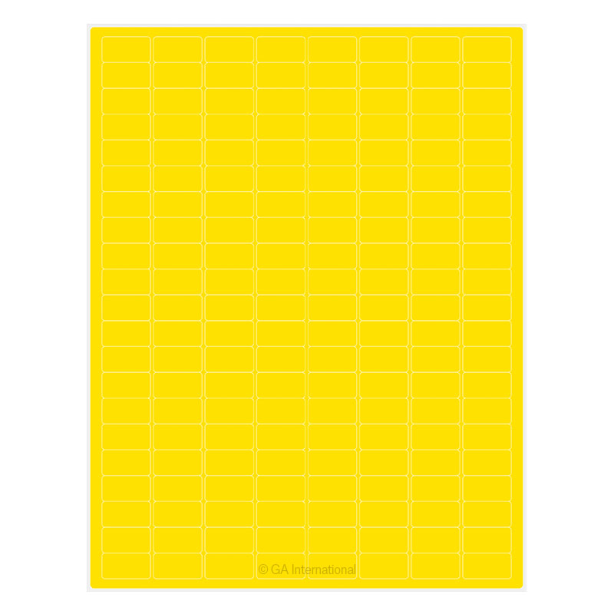 LabTAG 0.94″ x 0.5″ Cryogenic Laser Labels (8.5″ x 11″ Sheet Size, Yellow) CLA-12YE