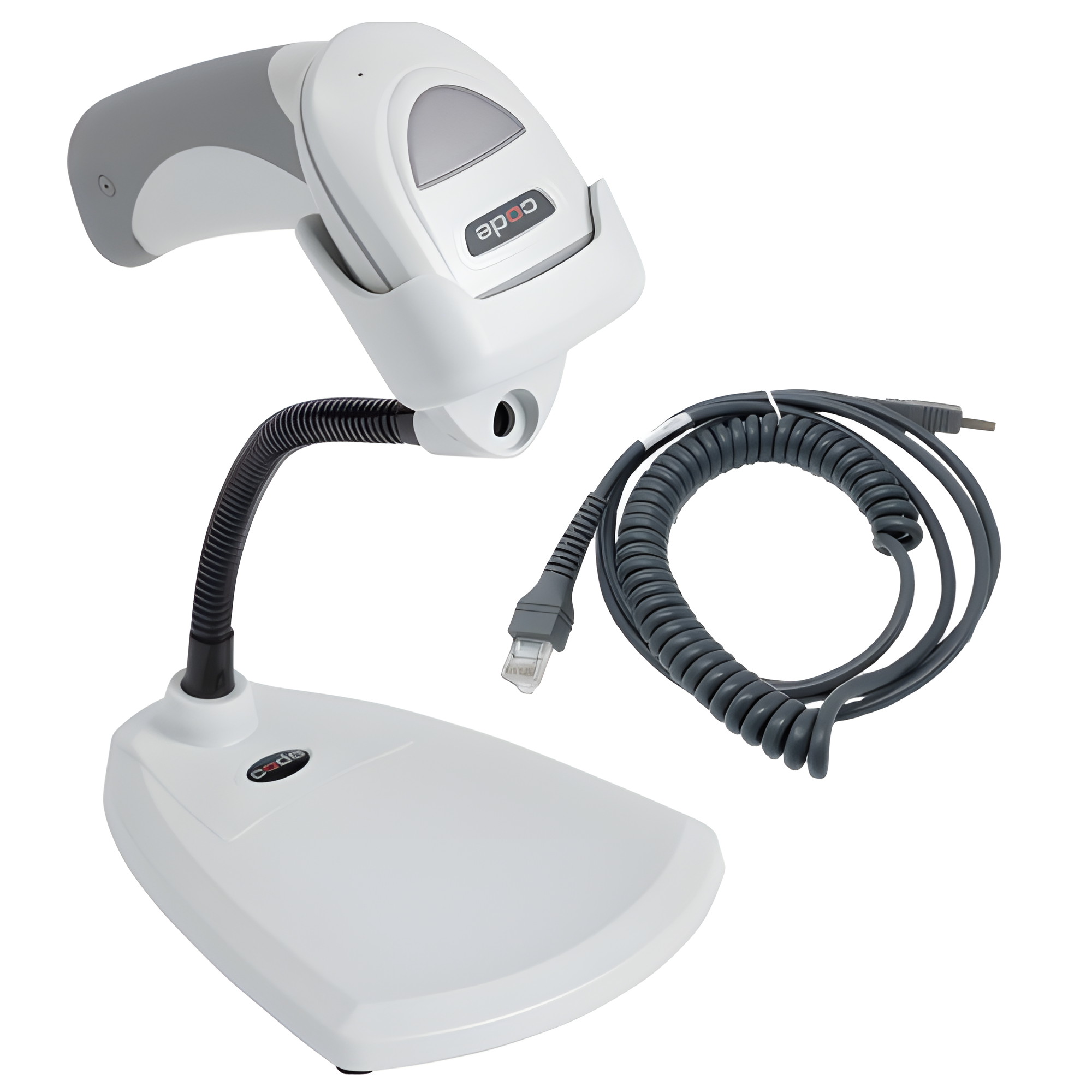PDC CR1500 Barcode Scanner [8ft Coiled USB Cable, CodeShield] CR1500-K101-C508-US2