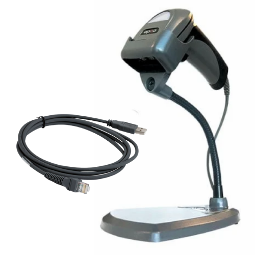 Code CR1500 Barcode Scanner [Cabled Reader Kit w/Cable and Stand] CR1500-K201-C500-US3