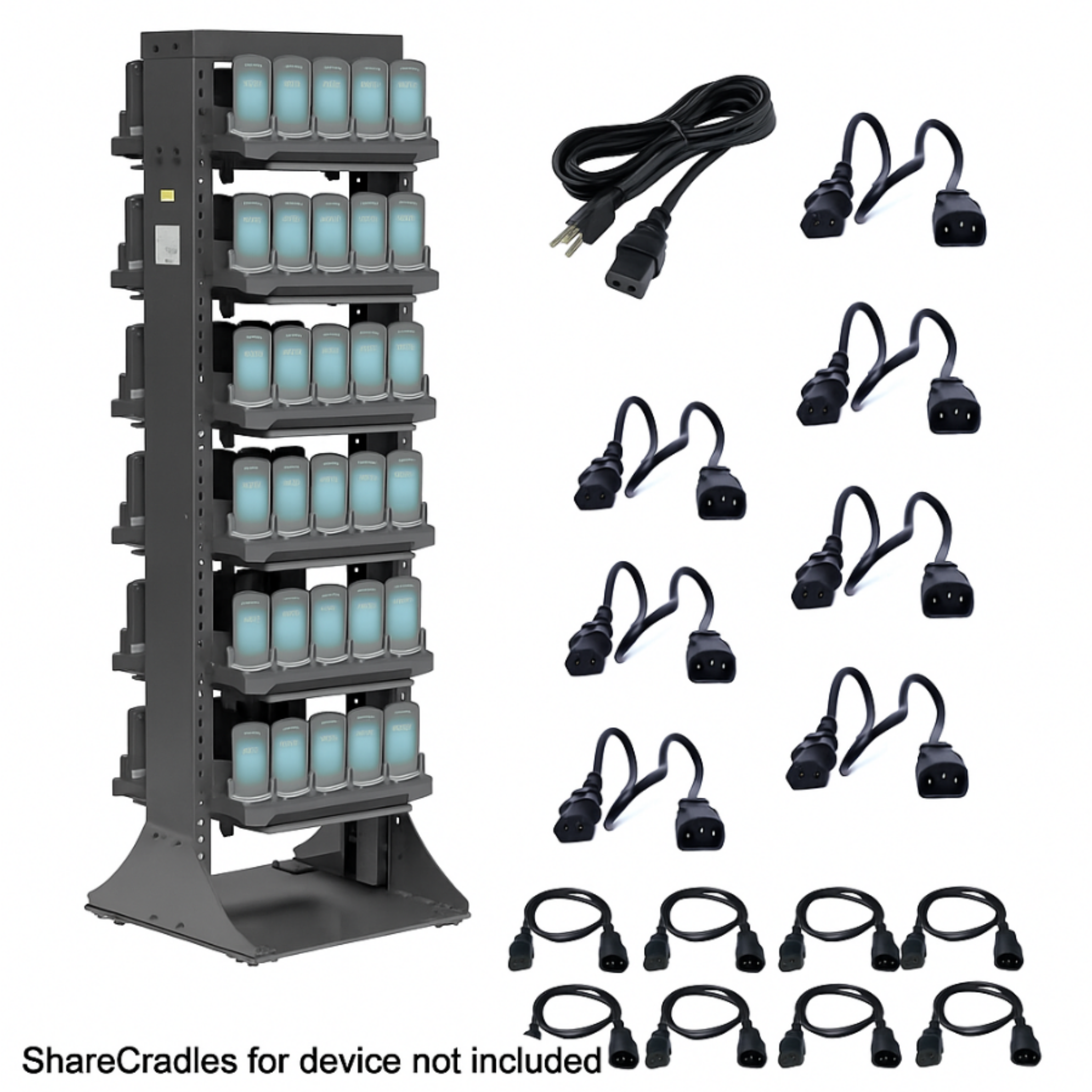 Zebra 60 Bay (Double Sided) Rack Kit CS-RAC-60-B-NA-KIT