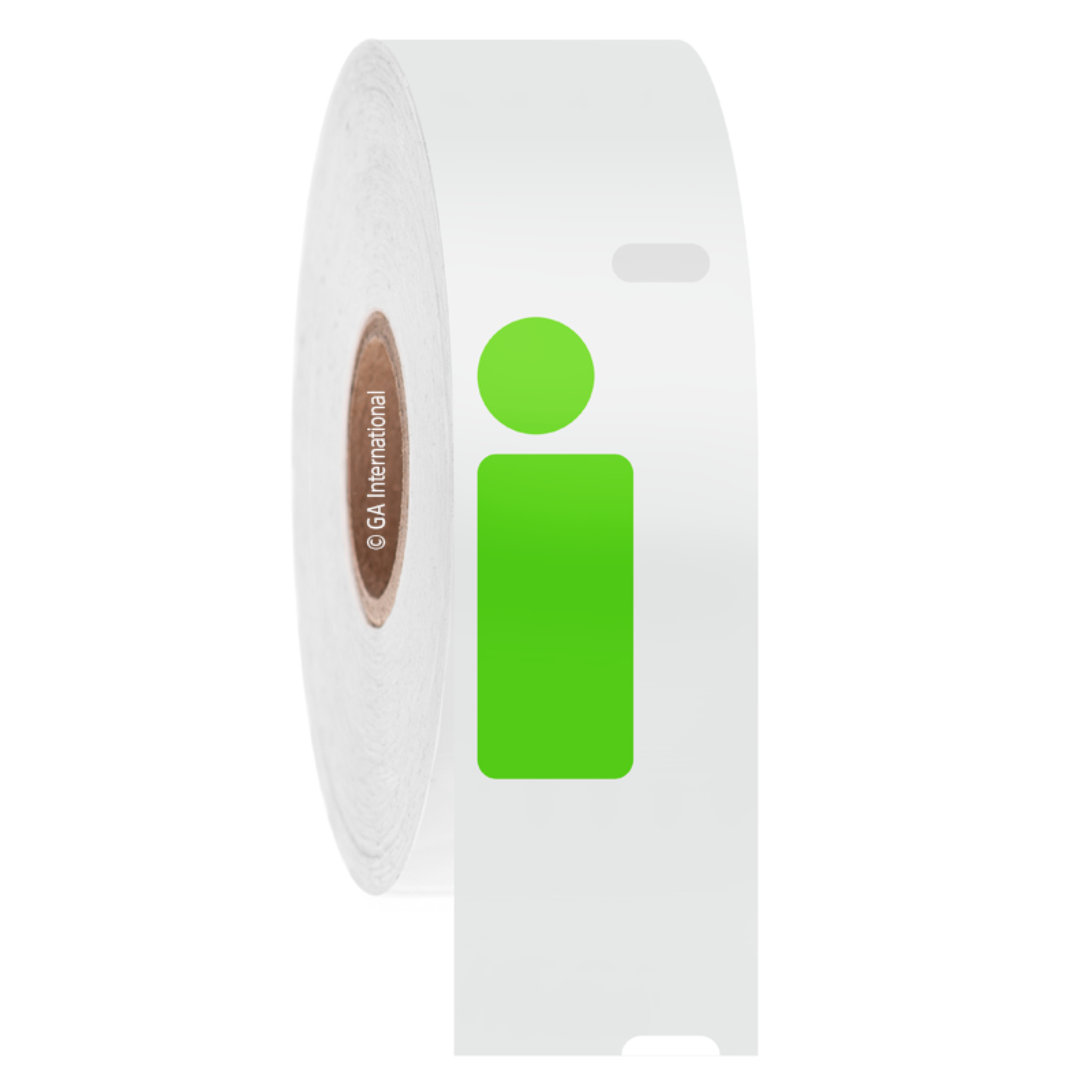 LabTAG 0.5″ x 1.04″ + 0.375" Circle DYMO Cryogenic Labels (Green Apple) [Non-Perforated] EG1F-072GA