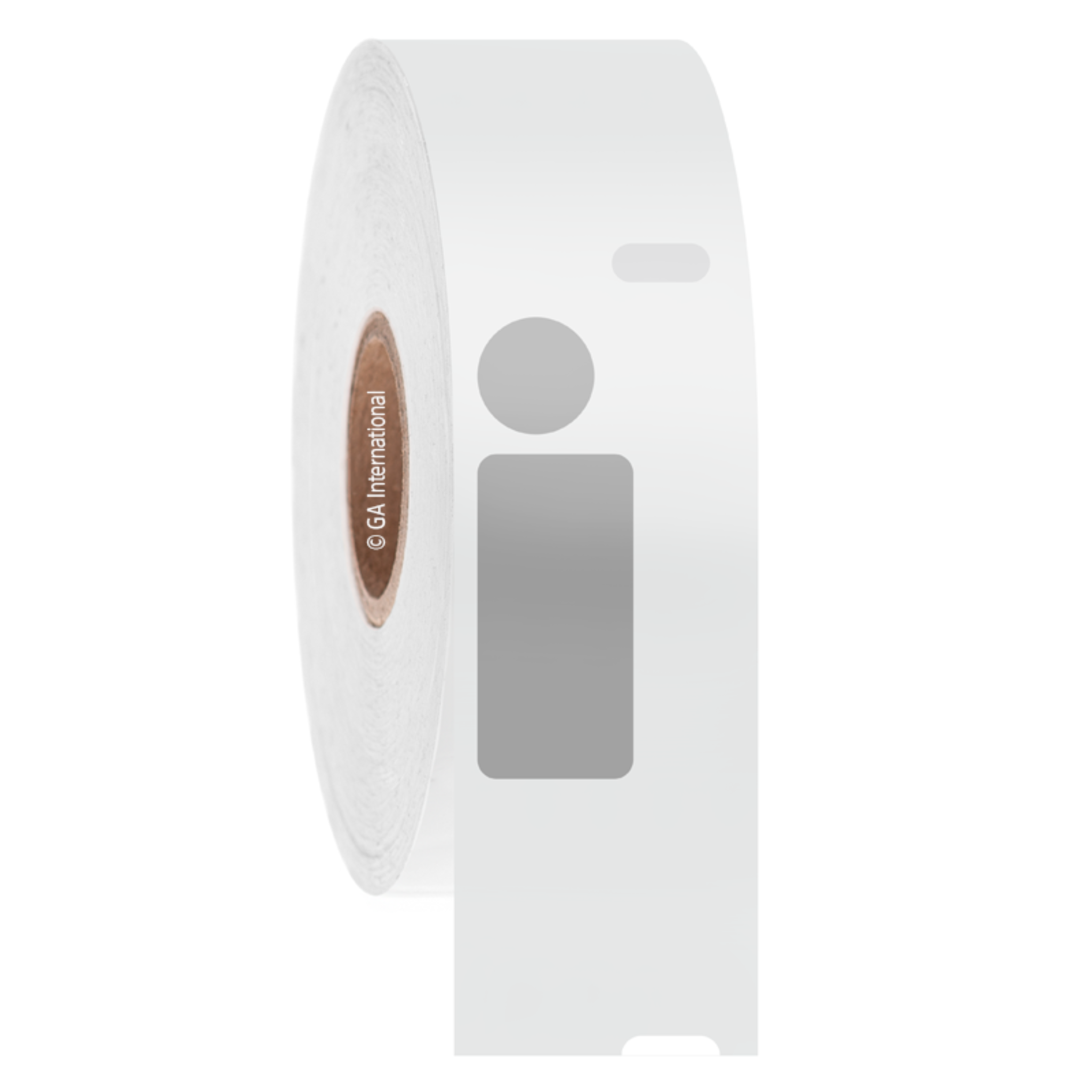 LabTAG 0.5″ x 1.04″ + 0.375" Circle DYMO Cryogenic Labels (Grey) [Non-Perforated] EG1F-072GR