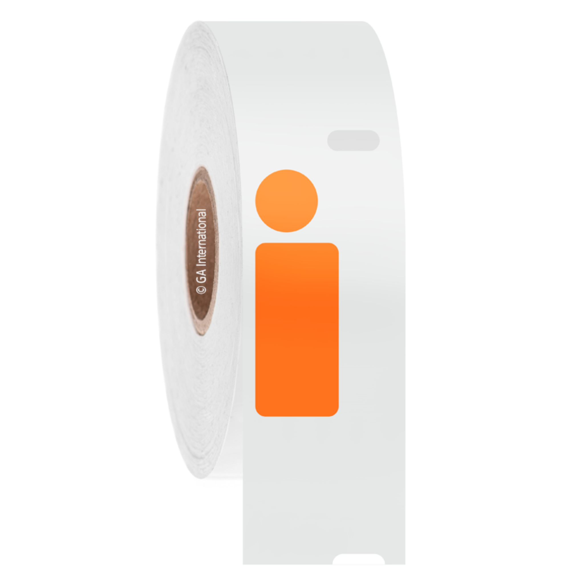 LabTAG 0.5″ x 1.04″ + 0.375" Circle DYMO Cryogenic Labels (Orange) [Non-Perforated] EG1F-072OR